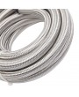 10AN 16-Foot Universal Stainless Steel Braided Fuel Hose Silver