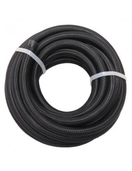 4AN 16-Foot Universal Stainless Steel Braided Fuel Hose Black