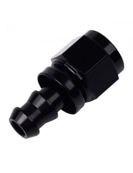 General Black Anodized AN-6 Straight Hose End Black