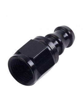 General Black Anodized AN-6 Straight Hose End Black
